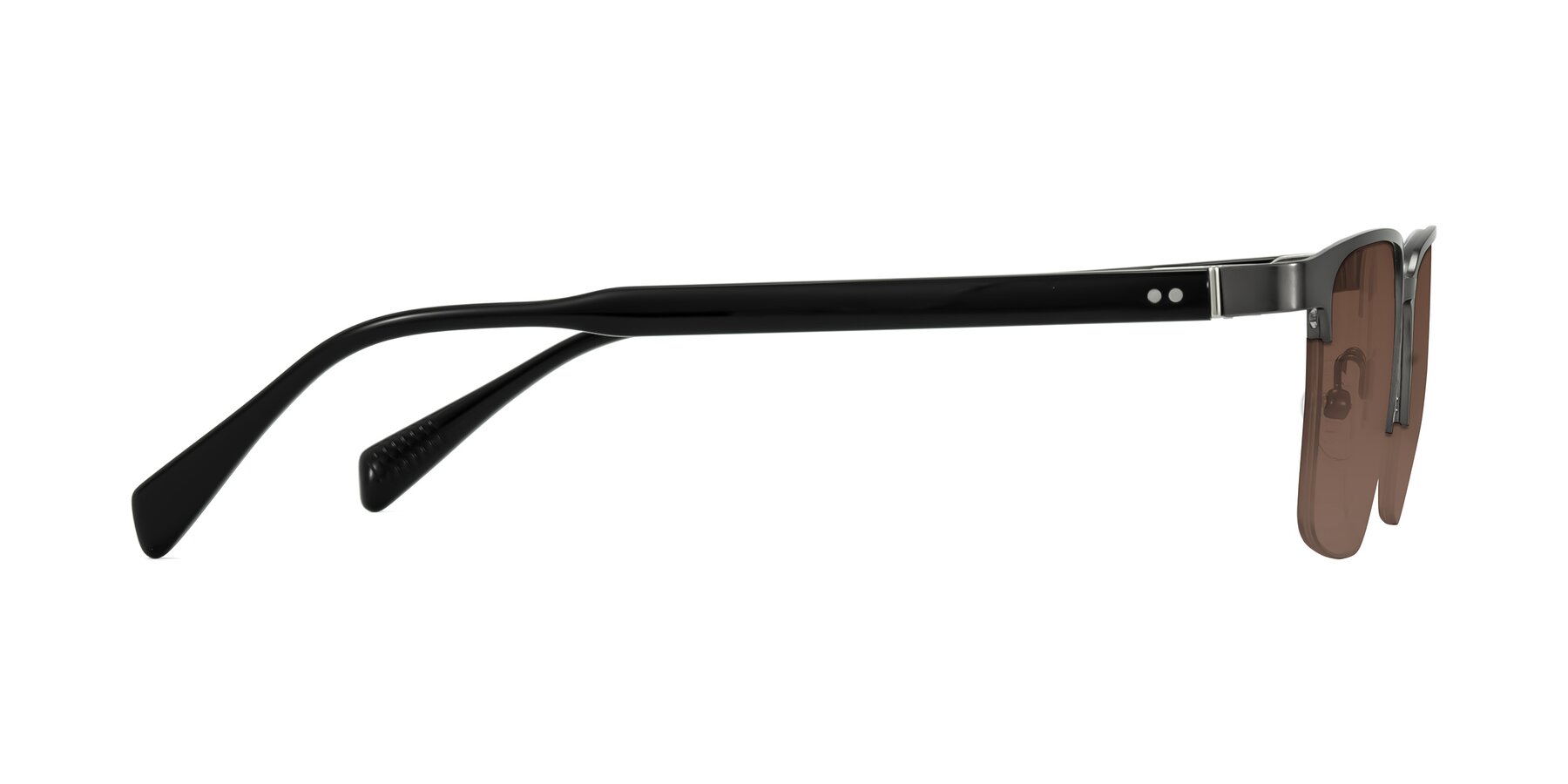 Side of Tunt in Matte Gunmetal with Brown Tinted Lenses
