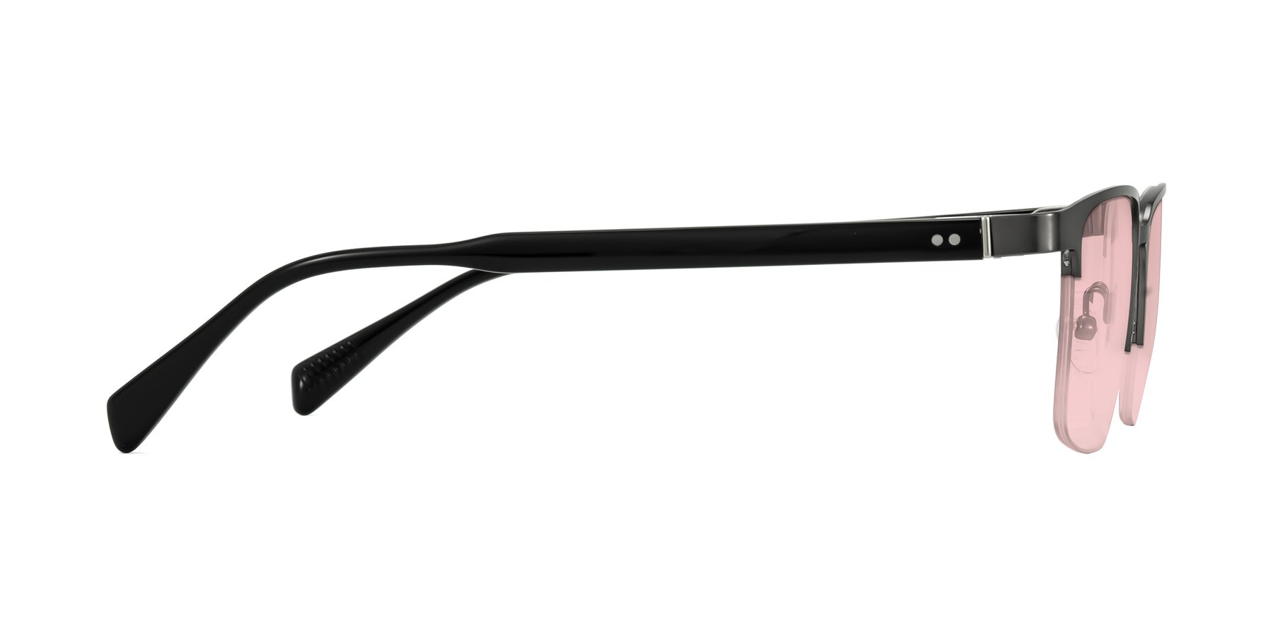 Side of Tunt in Matte Gunmetal with Light Garnet Tinted Lenses