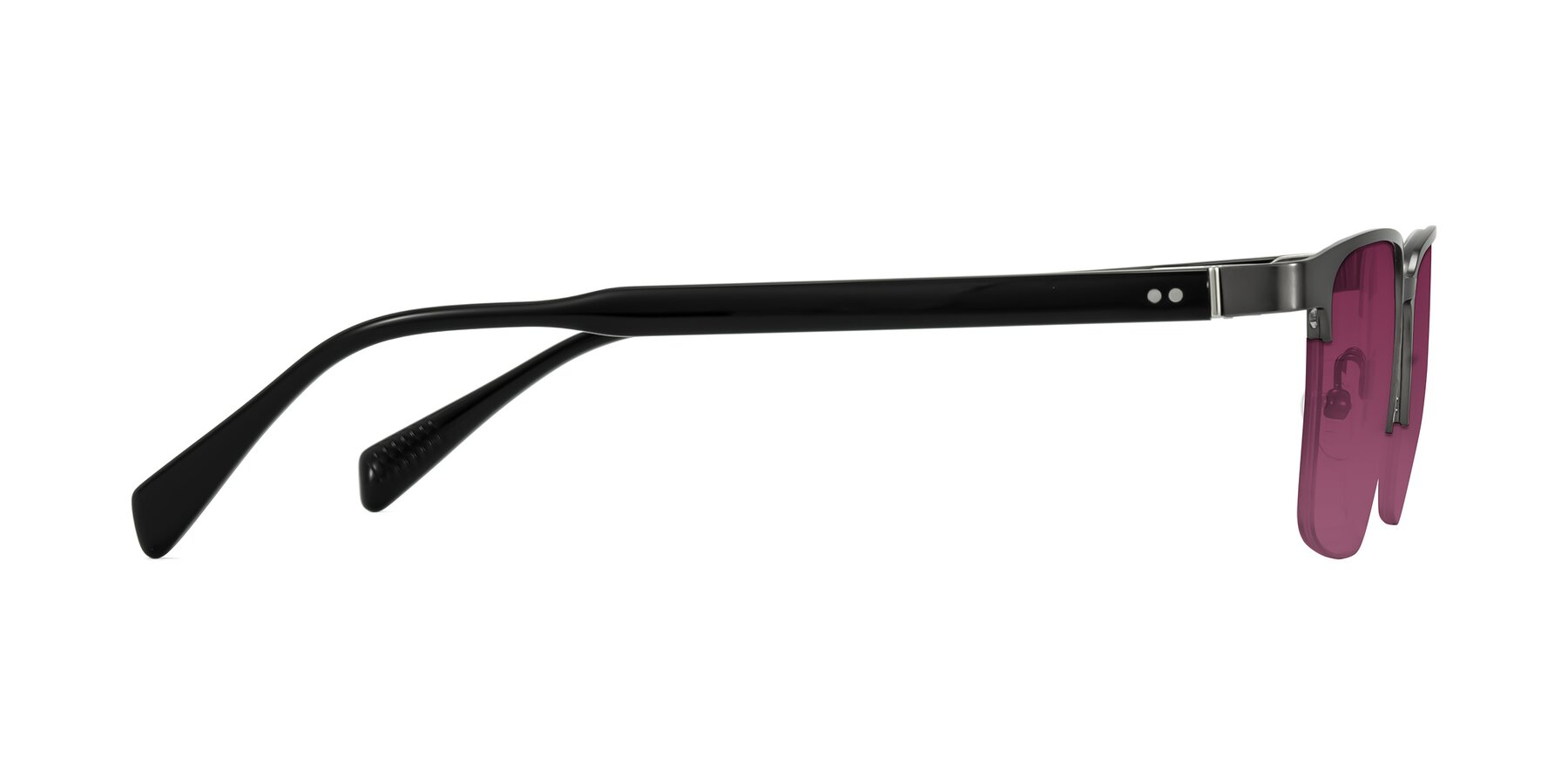 Side of Tunt in Matte Gunmetal with Wine Tinted Lenses