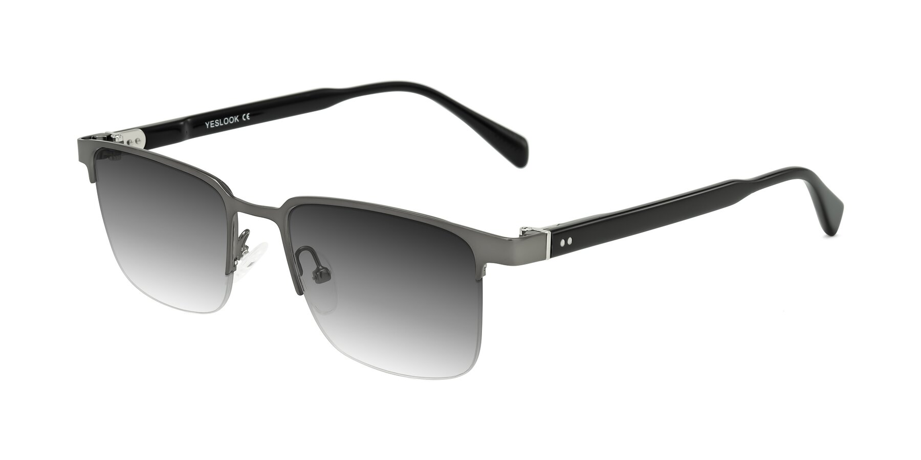 Angle of Tunt in Matte Gunmetal with Gray Gradient Lenses