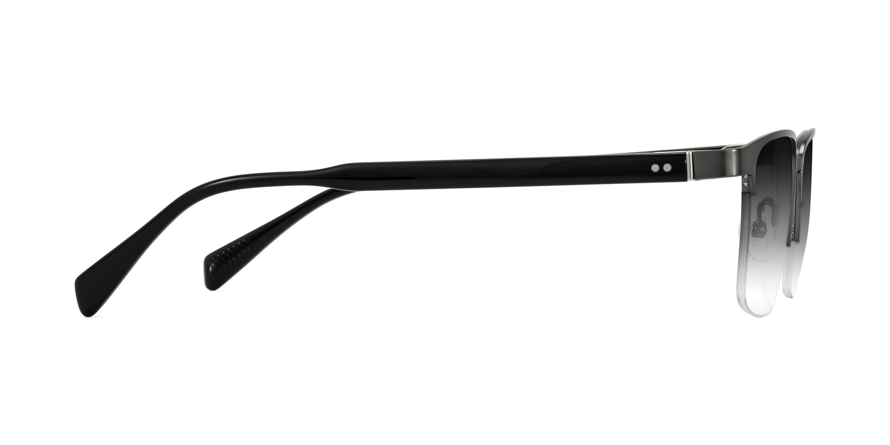 Side of Tunt in Matte Gunmetal with Gray Gradient Lenses