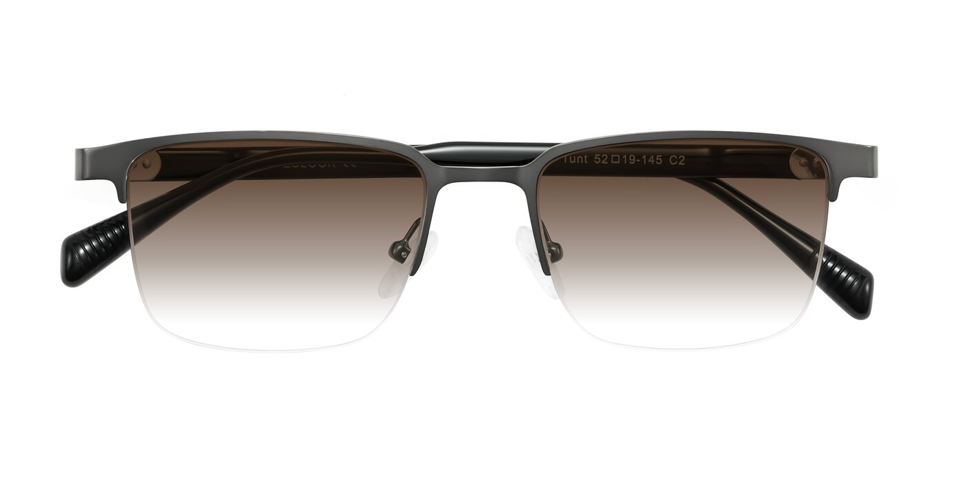 Tunt - Matte Gunmetal Gradient Sunglasses