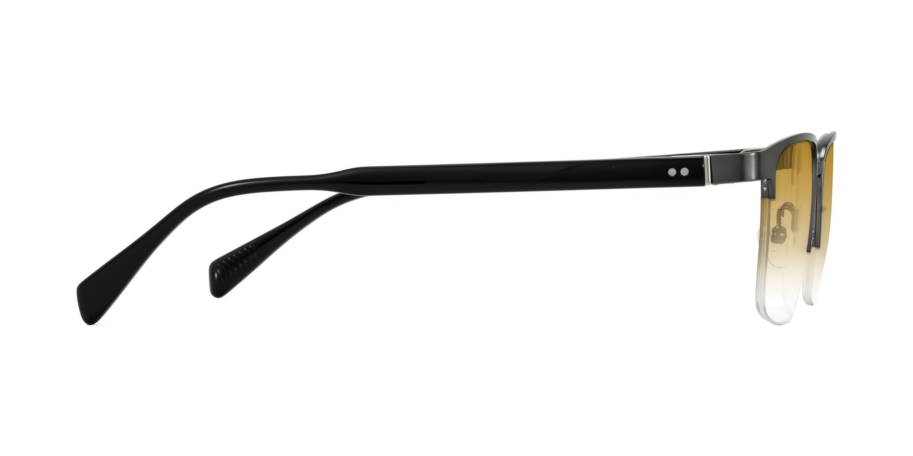 Side of Tunt in Matte Gunmetal with Champagne Gradient Lenses