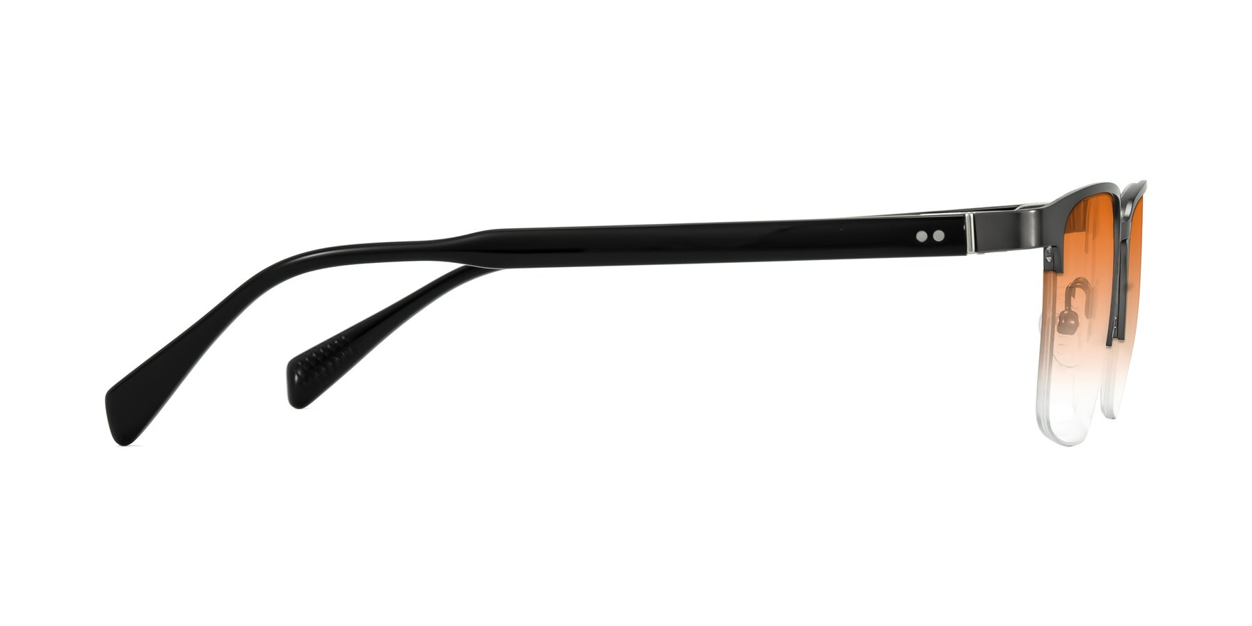 Side of Tunt in Matte Gunmetal with Orange Gradient Lenses