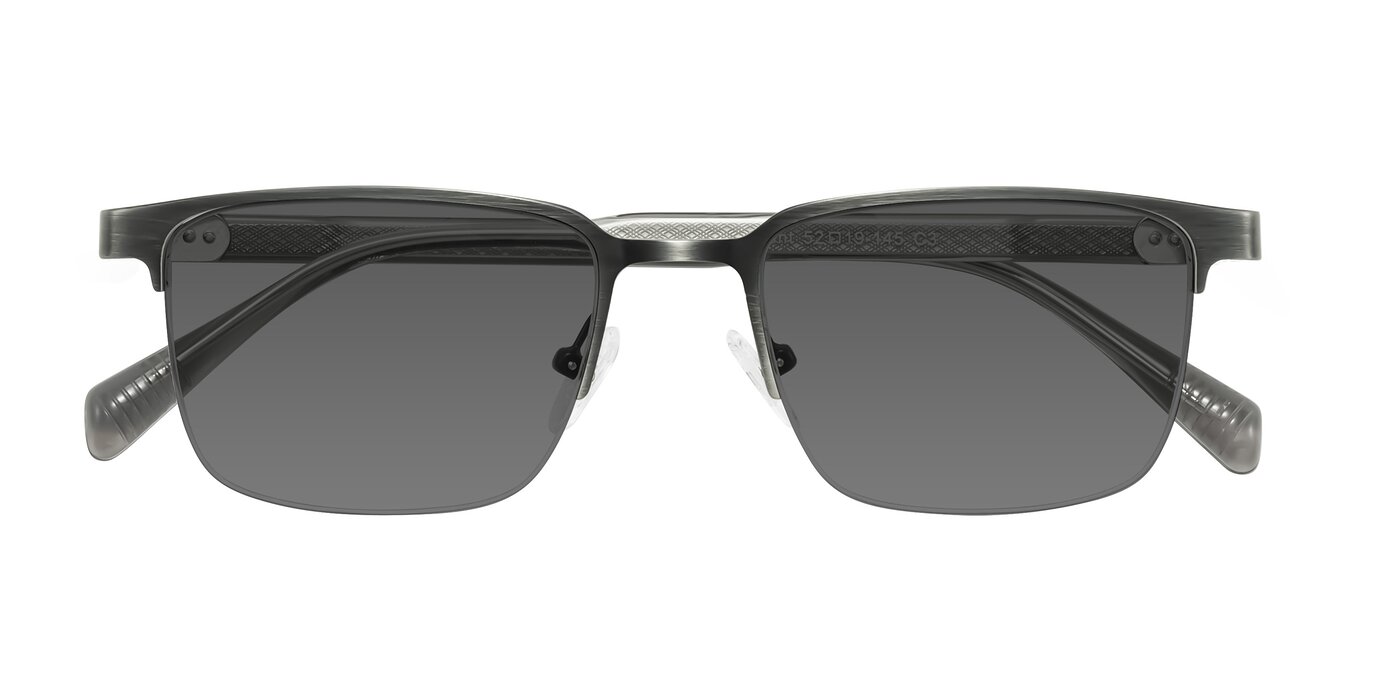 Tunt - Brushed Silver Tinted Sunglasses
