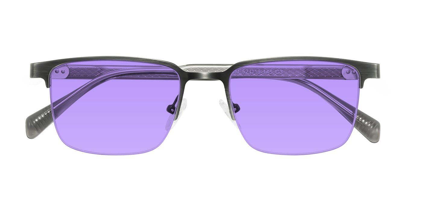 Tunt - Brushed Silver Tinted Sunglasses