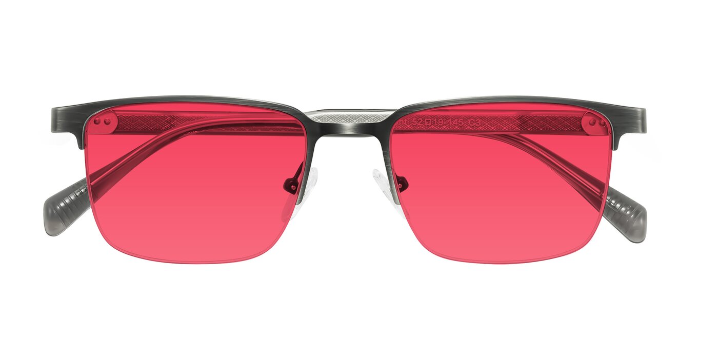 Tunt - Brushed Silver Tinted Sunglasses