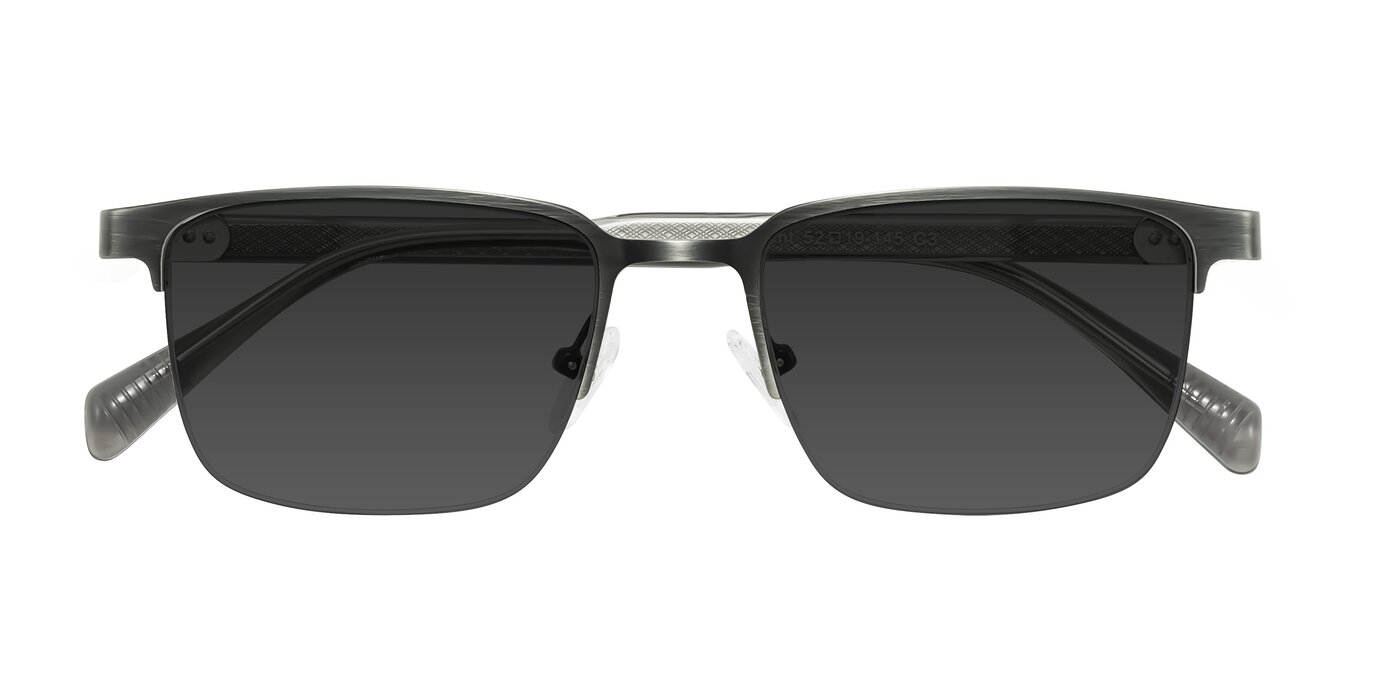 Tunt - Brushed Silver Tinted Sunglasses