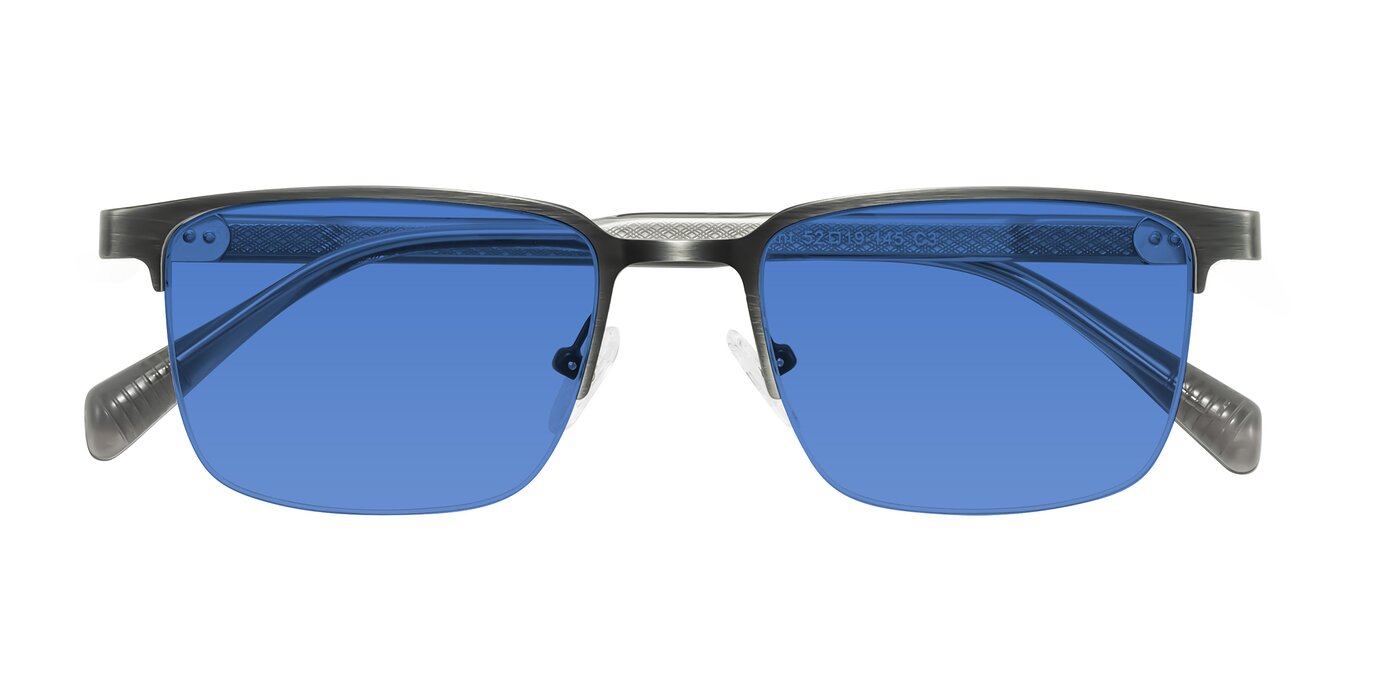 Tunt - Brushed Silver Tinted Sunglasses