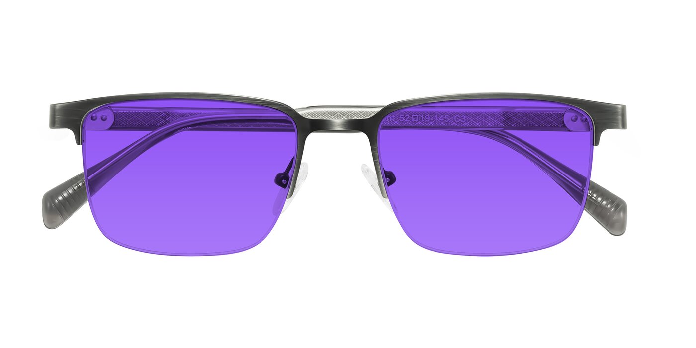 Tunt - Brushed Silver Tinted Sunglasses