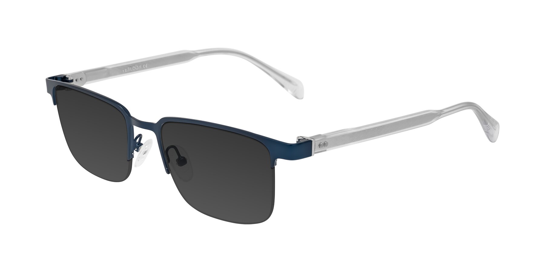 Angle of Tunt in Matte Blue with Gray Tinted Lenses