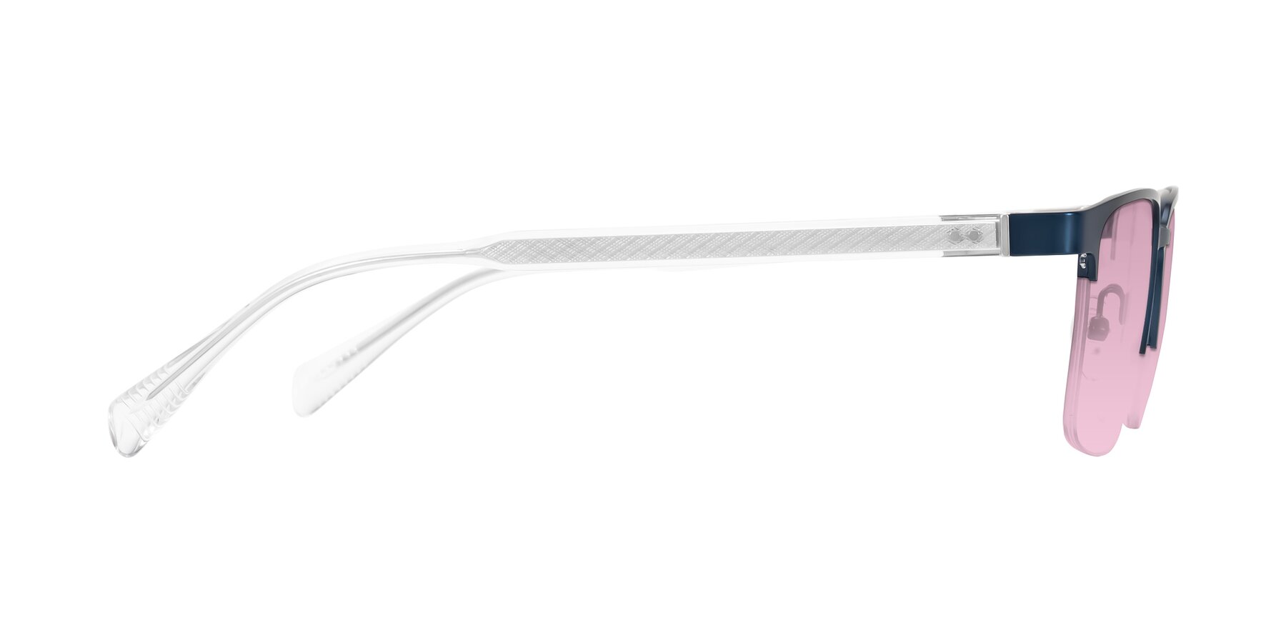 Side of Tunt in Matte Blue with Light Wine Tinted Lenses