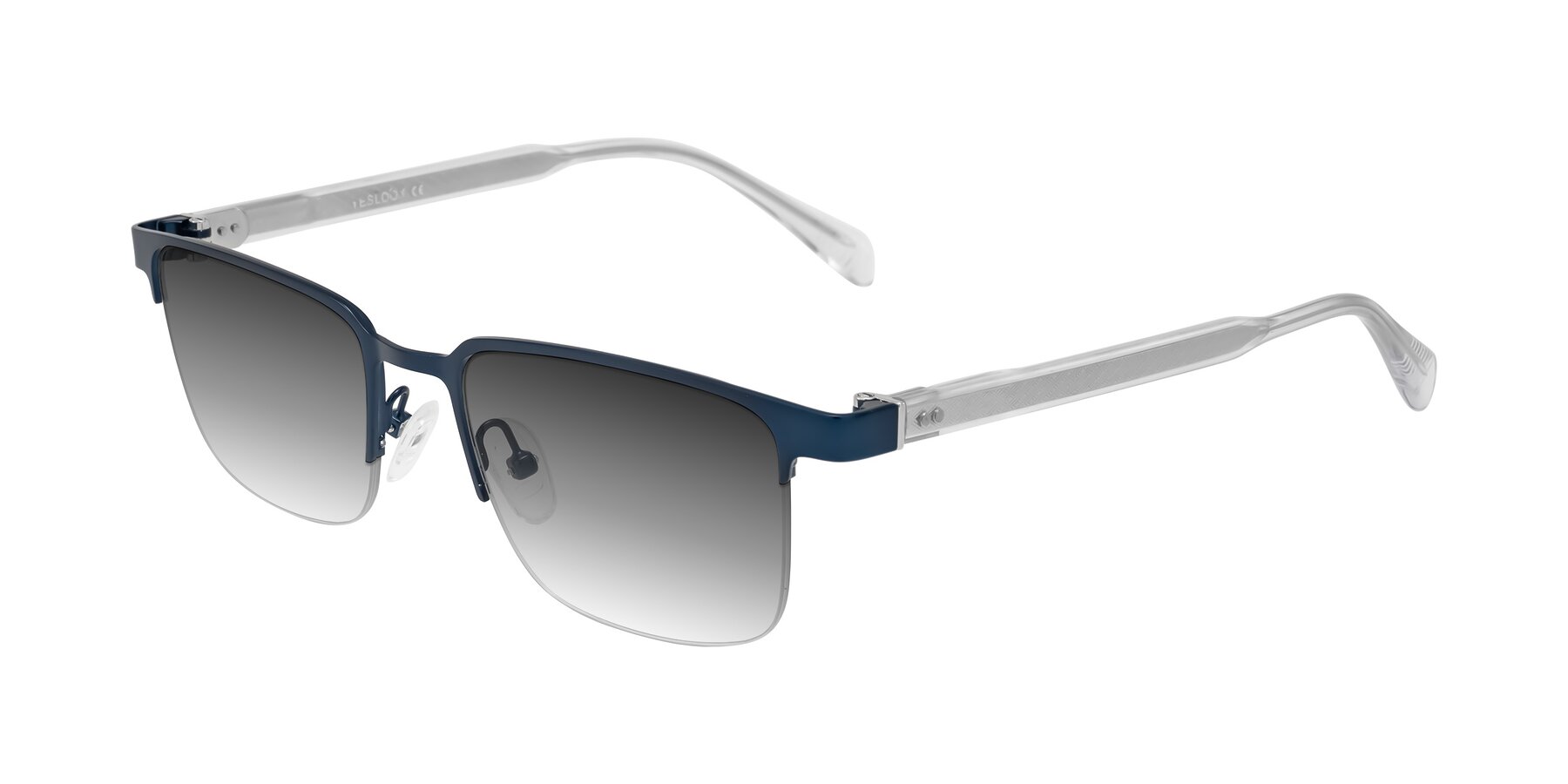Angle of Tunt in Matte Blue with Gray Gradient Lenses