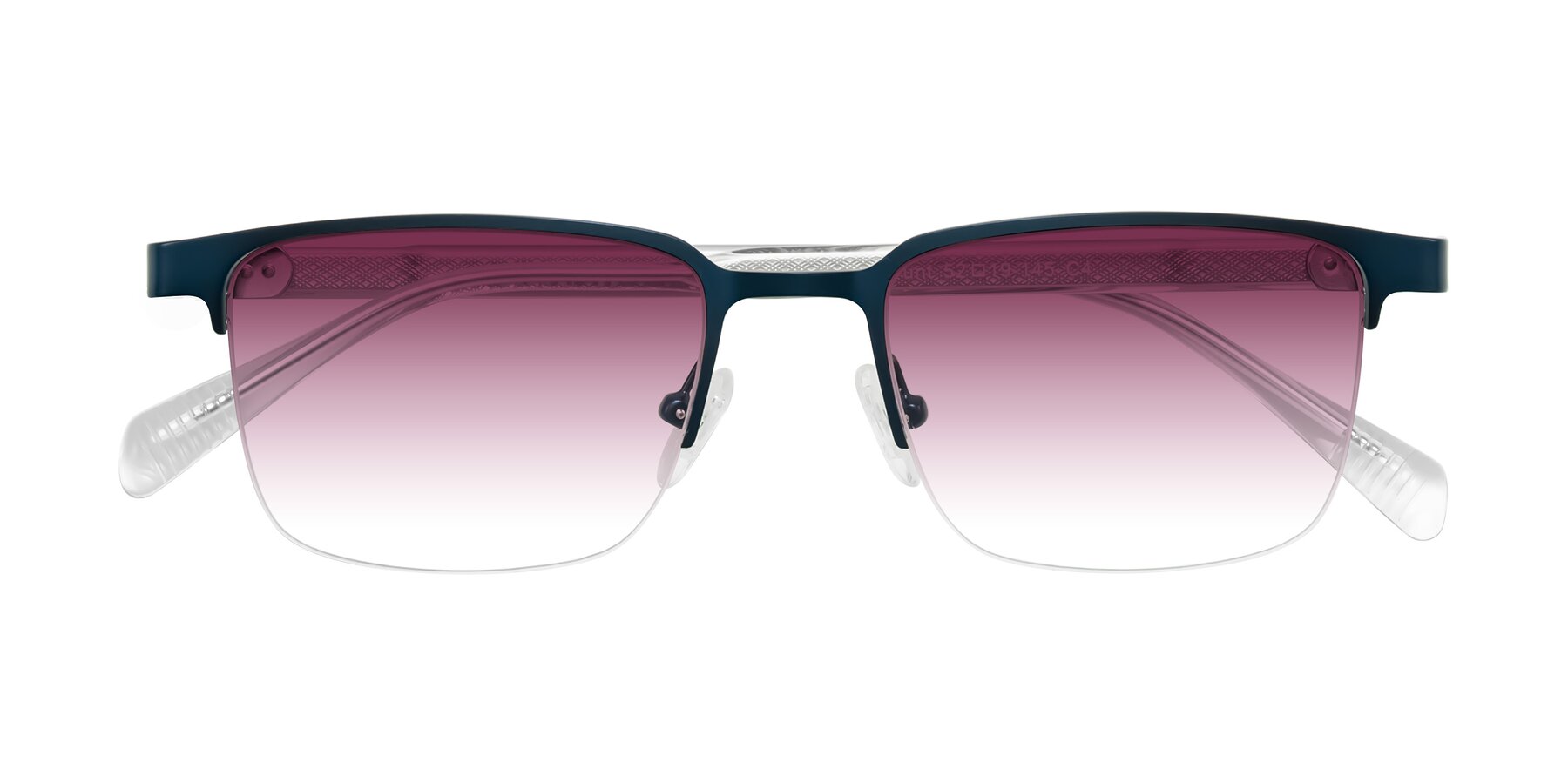 Folded Front of Tunt in Matte Blue with Wine Gradient Lenses
