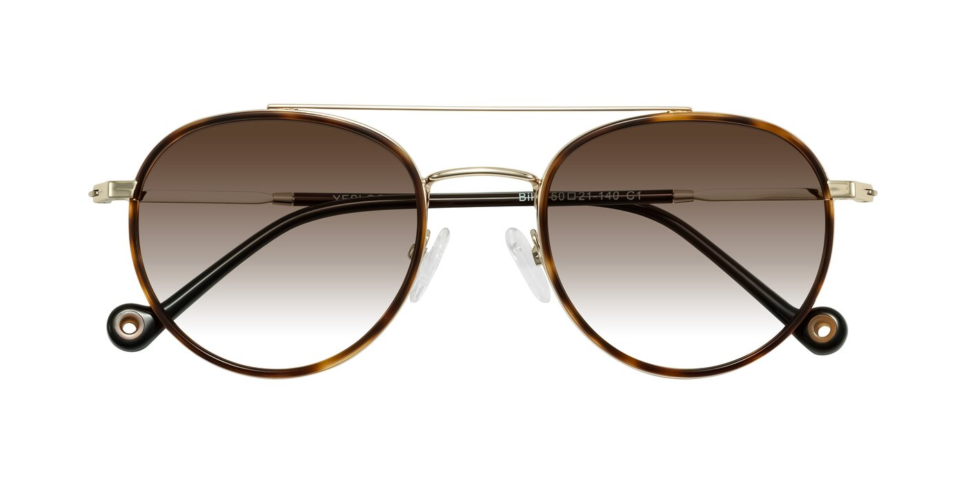 Biko - Tortoise/Gold Gradient Sunglasses