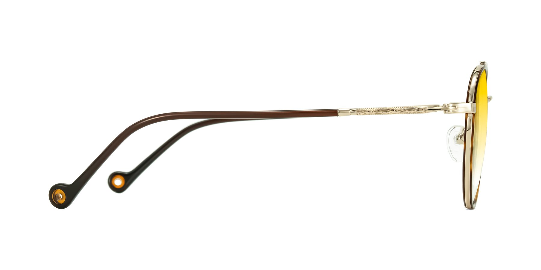 Side of Biko in Tortoise/Gold with Yellow Gradient Lenses