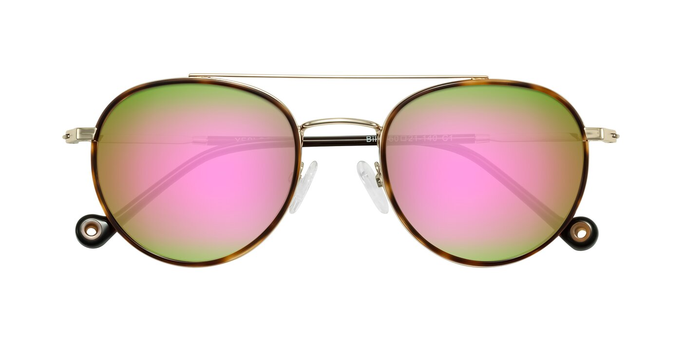 Biko - Tortoise/Gold Flash Mirrored Sunglasses