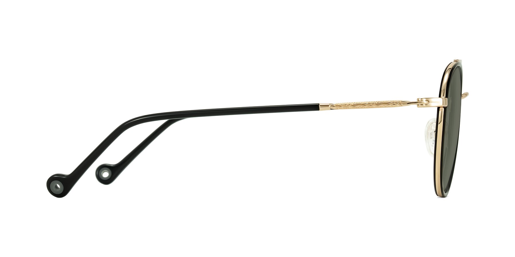 Side of Biko in Black/Gold with Gray Polarized Lenses