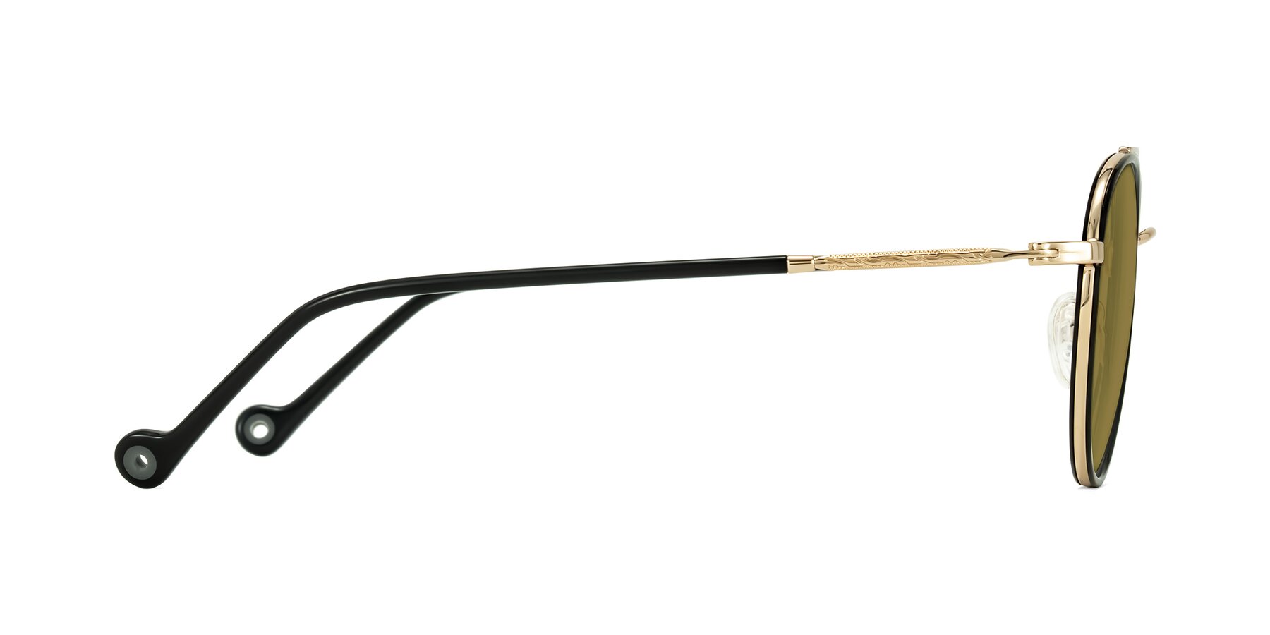 Side of Biko in Black/Gold with Brown Polarized Lenses