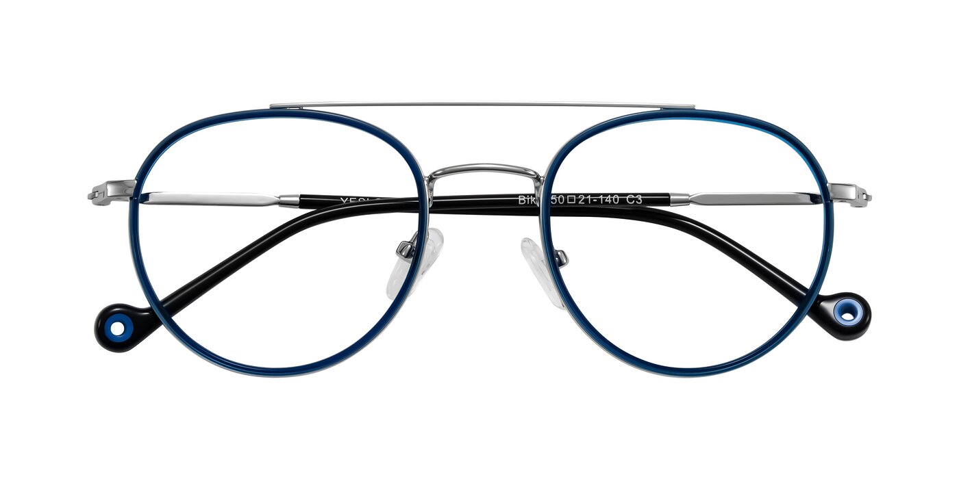 Biko - Blue/Silver Eyeglasses