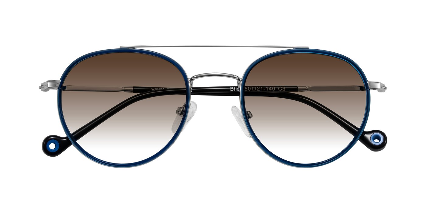 Biko - Blue/Silver Gradient Sunglasses