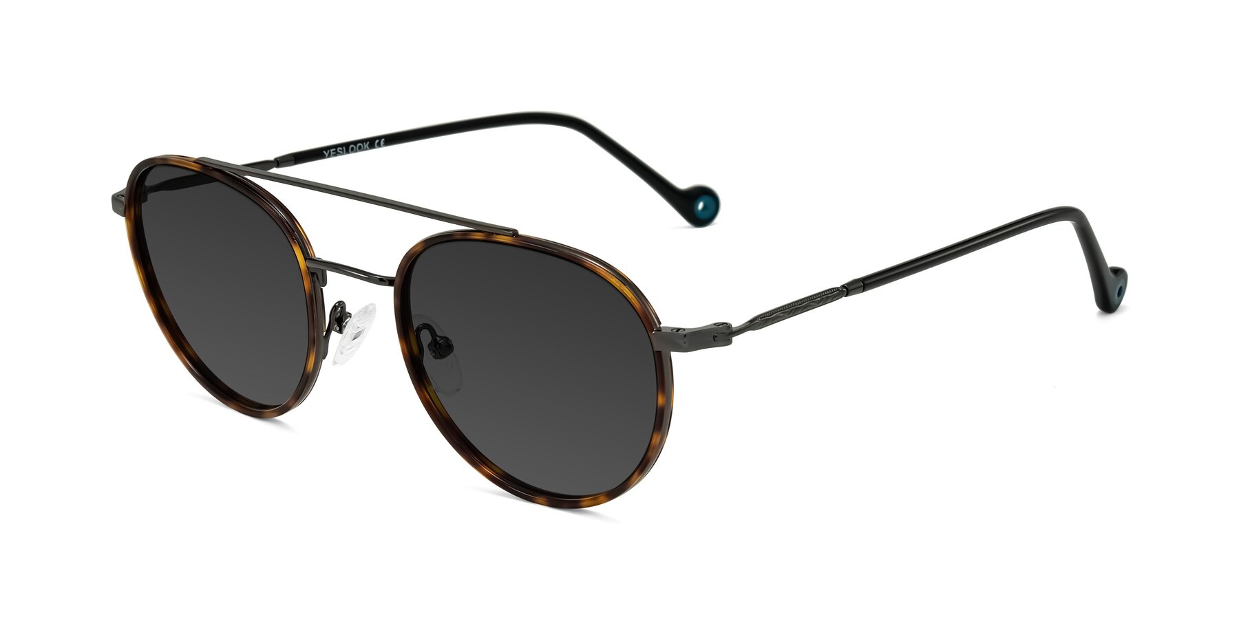 Angle of Biko in Tortoise/Gunmetal with Gray Tinted Lenses