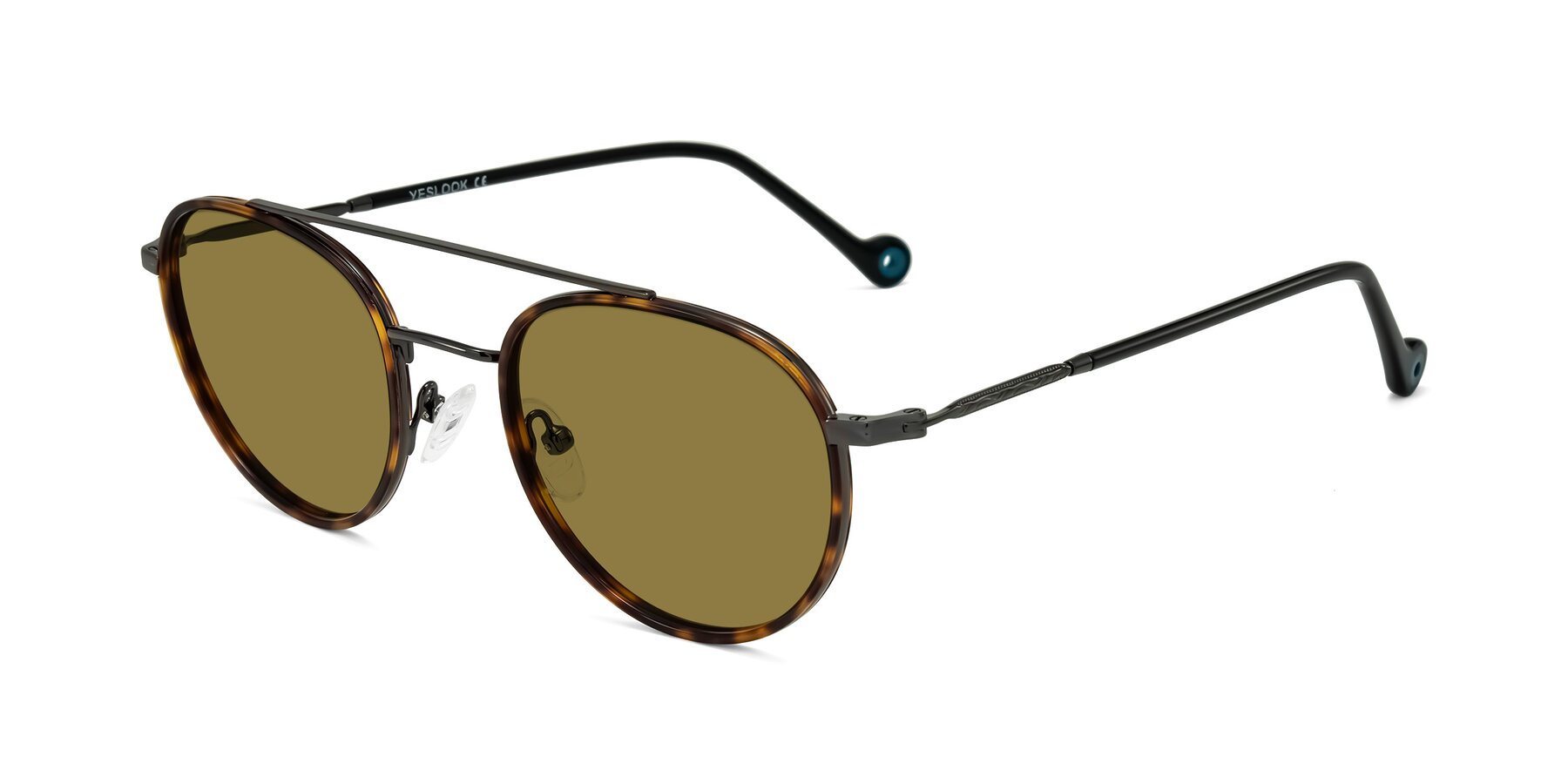 Angle of Biko in Tortoise/Gunmetal with Brown Polarized Lenses