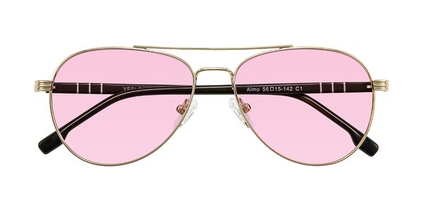 Front of Aimo in Gold/Dark Brown