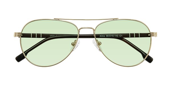 Front of Aimo in Gold/Dark Brown