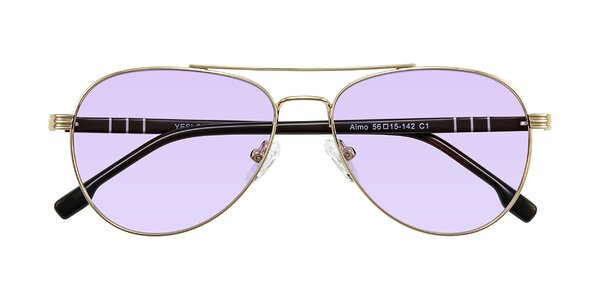 Front of Aimo in Gold/Dark Brown