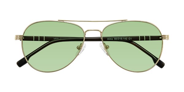 Front of Aimo in Gold/Dark Brown