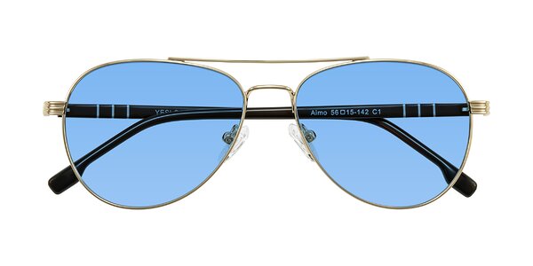 Front of Aimo in Gold/Dark Brown