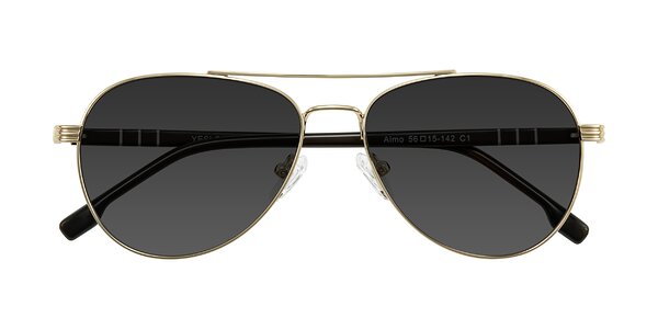 Front of Aimo in Gold/Dark Brown