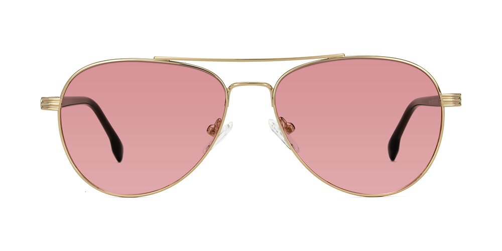 Aimo - Gold/Dark Brown Tinted Sunglasses