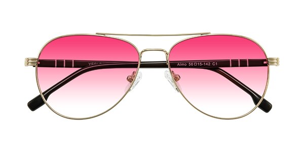 Front of Aimo in Gold/Dark Brown