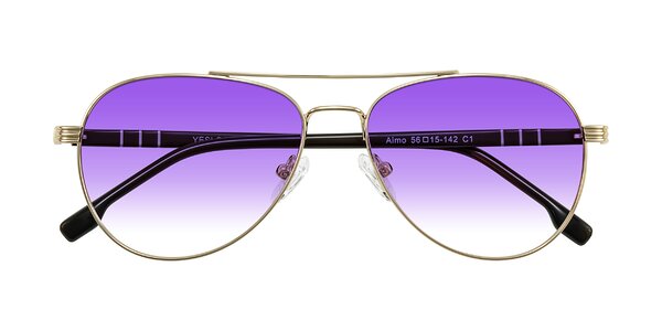 Front of Aimo in Gold/Dark Brown