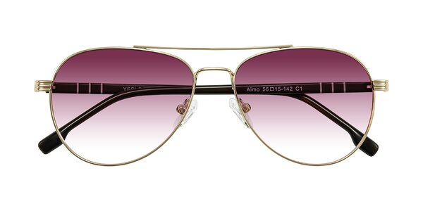 Front of Aimo in Gold/Dark Brown