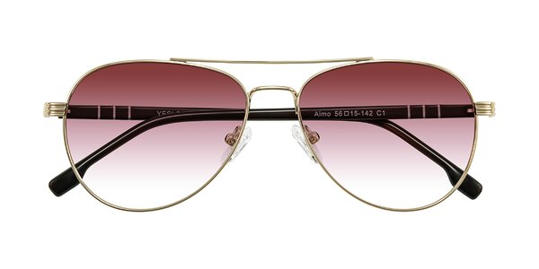 Front of Aimo in Gold/Dark Brown