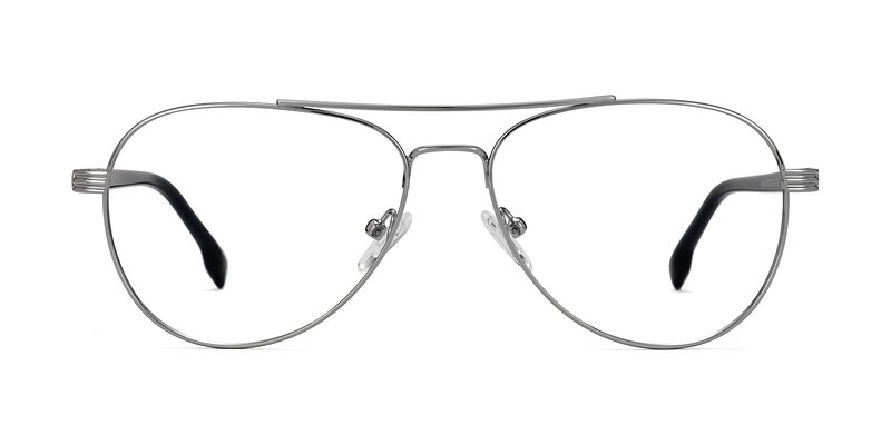 Aimo - Silver/Dark Blue Eyeglasses