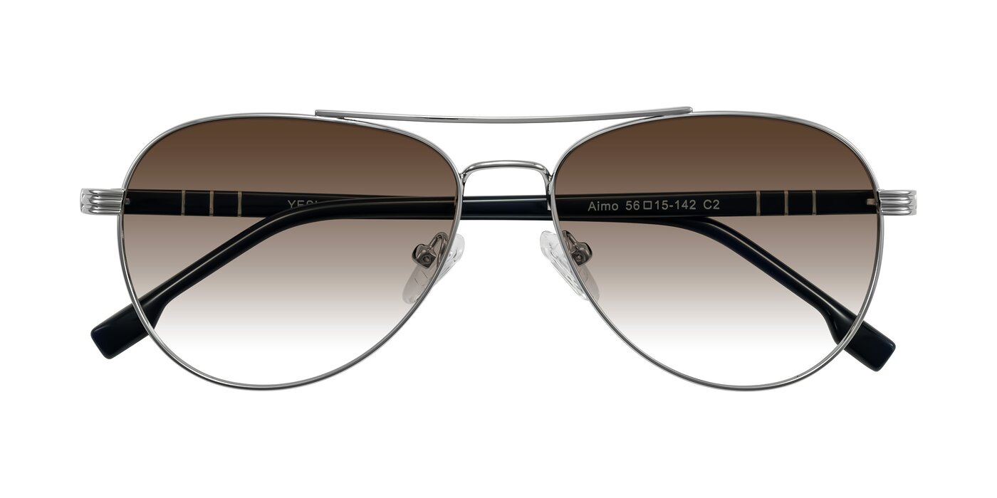 Aimo - Silver/Dark Blue Gradient Sunglasses