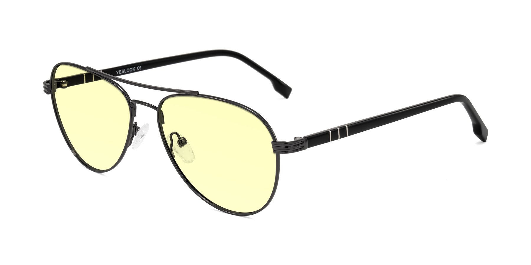 Angle of Aimo in Gunmetal/Black with Light Yellow Tinted Lenses
