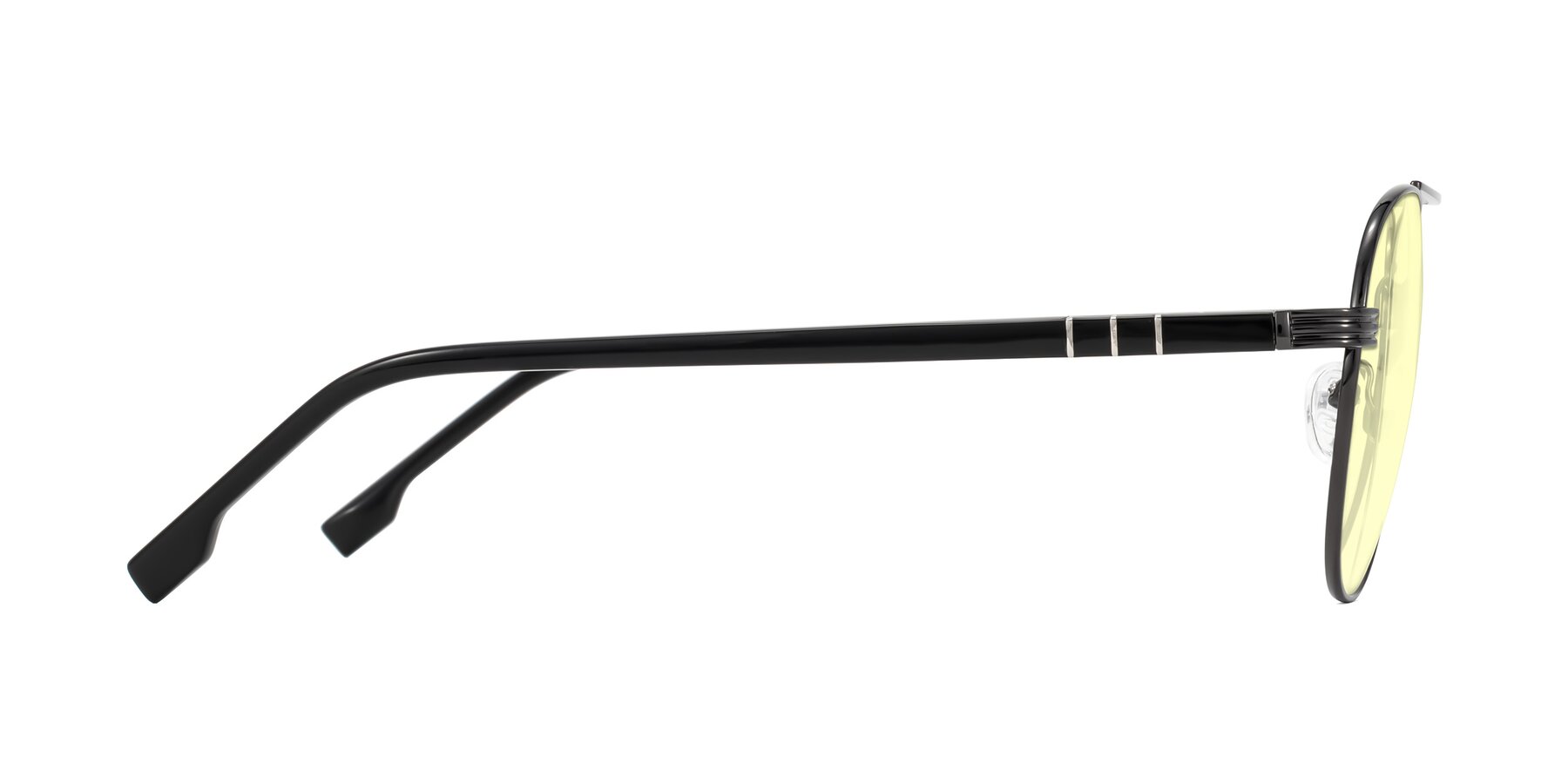 Side of Aimo in Gunmetal/Black with Light Yellow Tinted Lenses