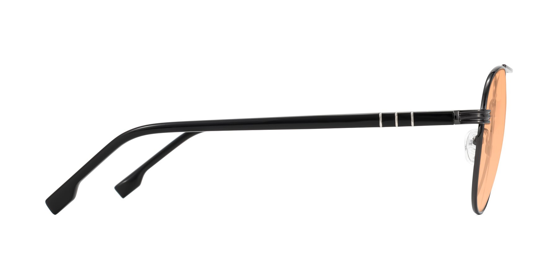 Side of Aimo in Gunmetal/Black with Light Orange Tinted Lenses