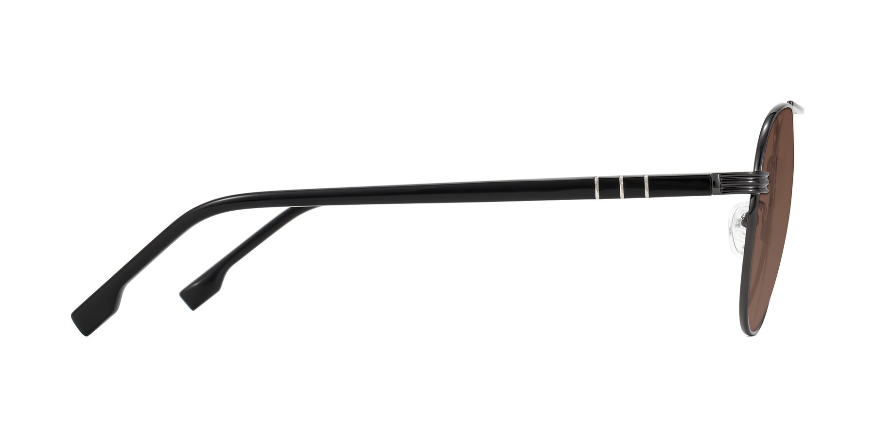 Side of Aimo in Gunmetal/Black with Brown Tinted Lenses