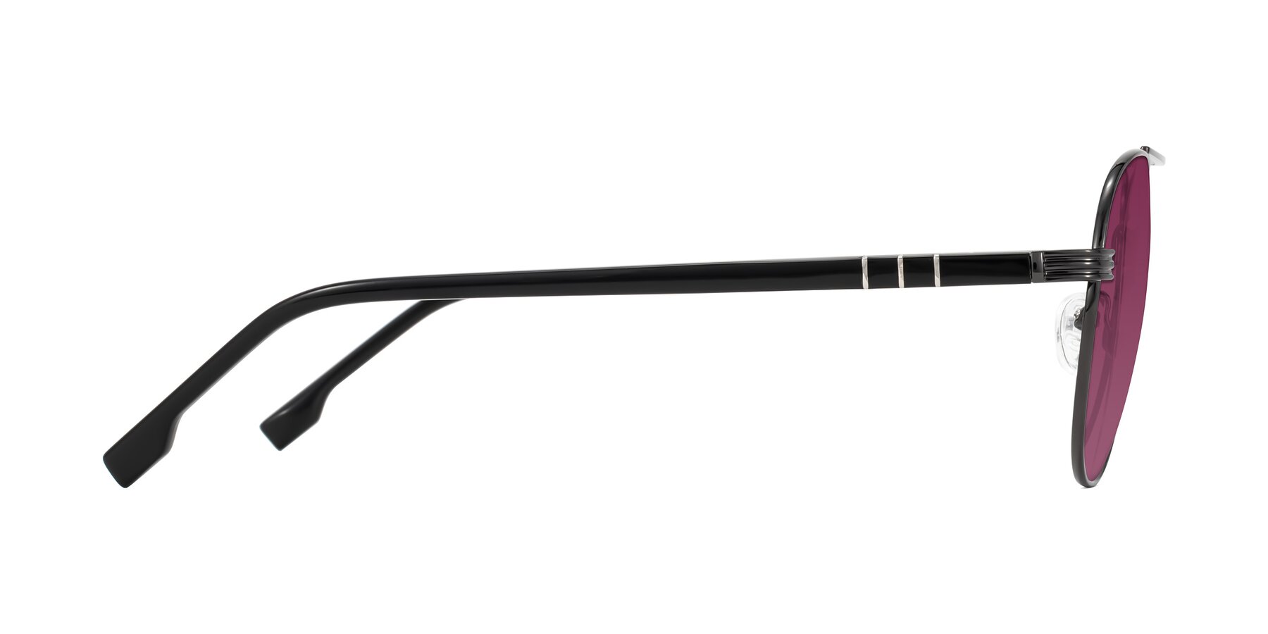 Side of Aimo in Gunmetal/Black with Wine Tinted Lenses