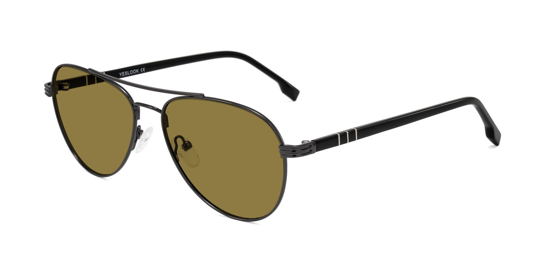 Angle of Aimo in Gunmetal/Black with Brown Polarized Lenses