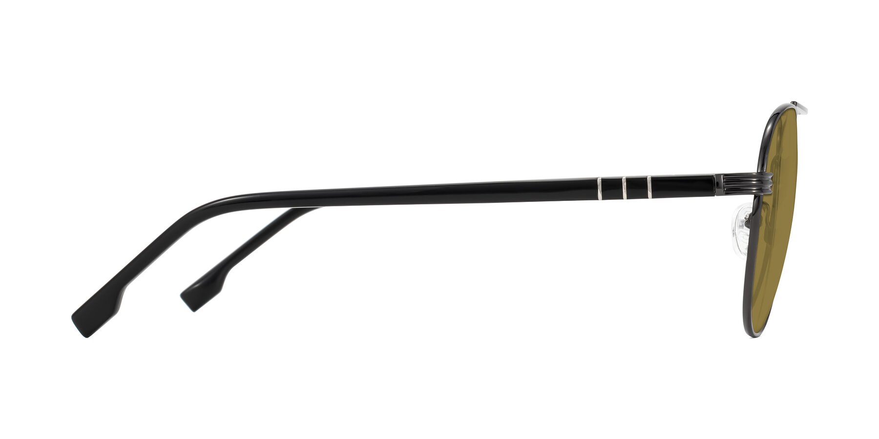 Side of Aimo in Gunmetal/Black with Brown Polarized Lenses