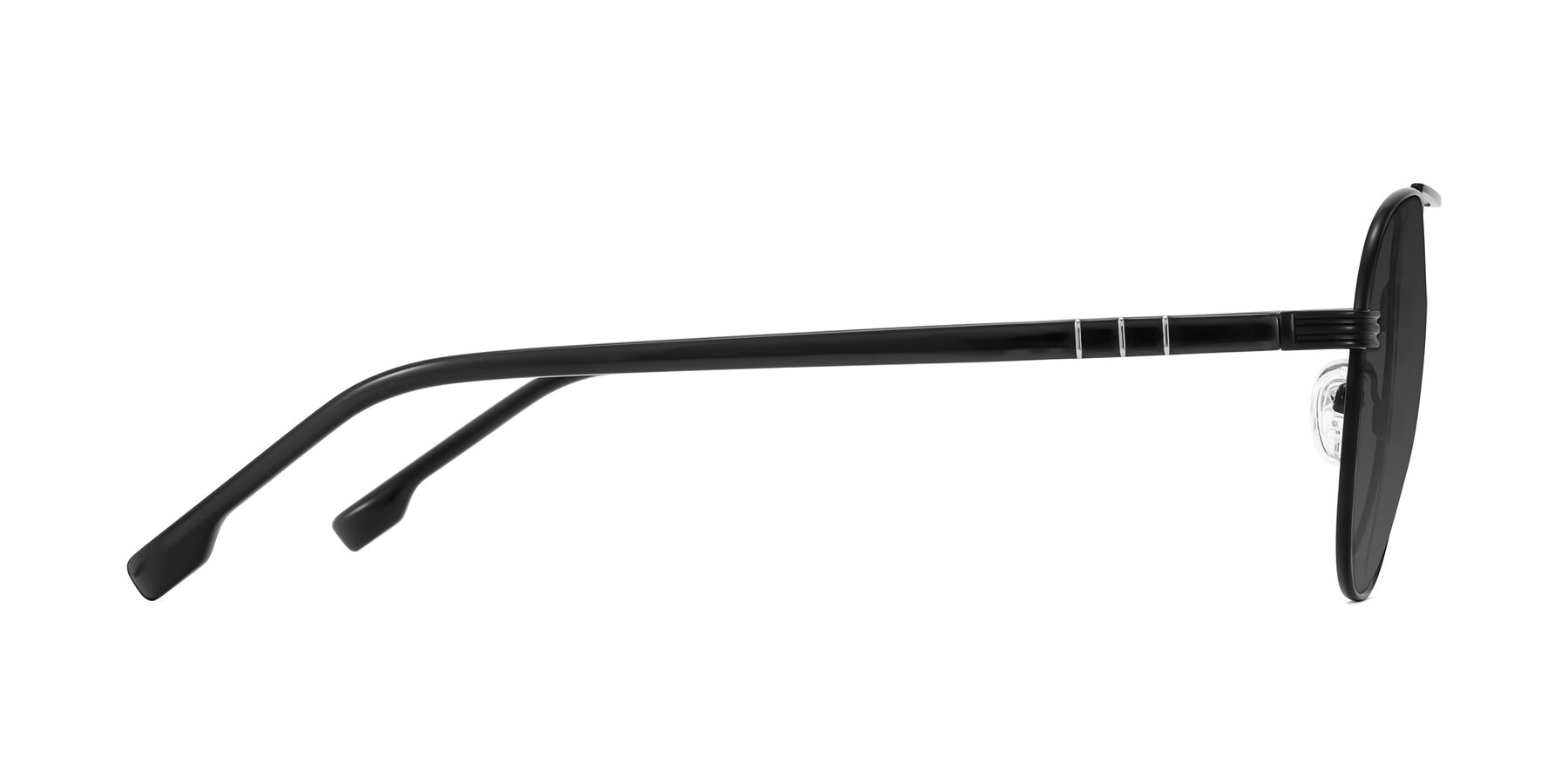 Side of Aimo in Matte Black/Dark Gray with Gray Tinted Lenses