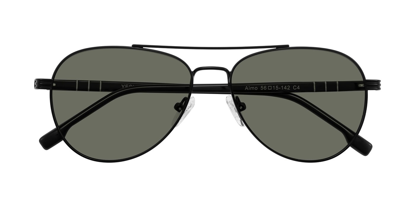 Aimo - Matte Black/Dark Gray Polarized Sunglasses