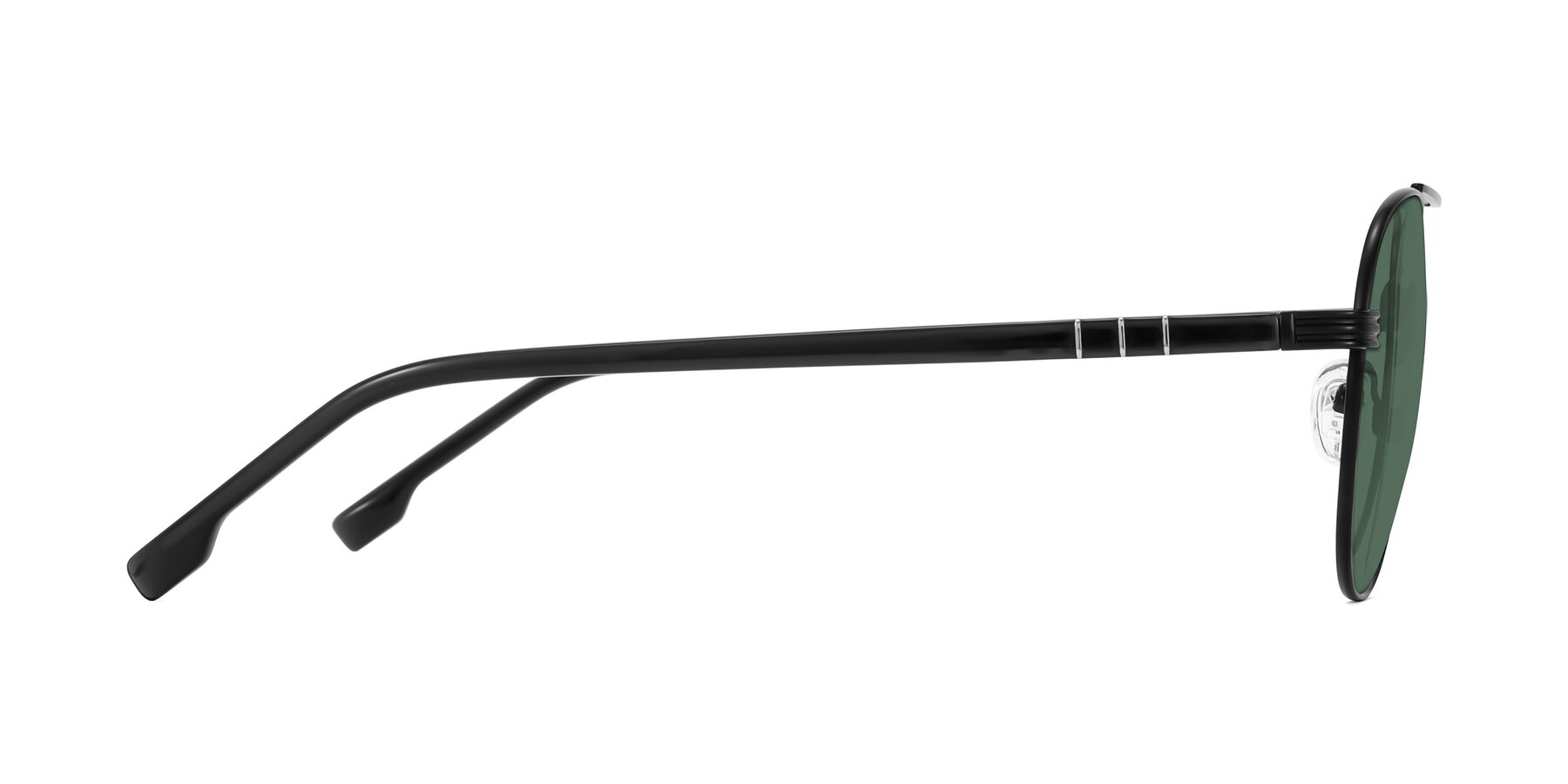 Side of Aimo in Matte Black/Dark Gray with Green Polarized Lenses